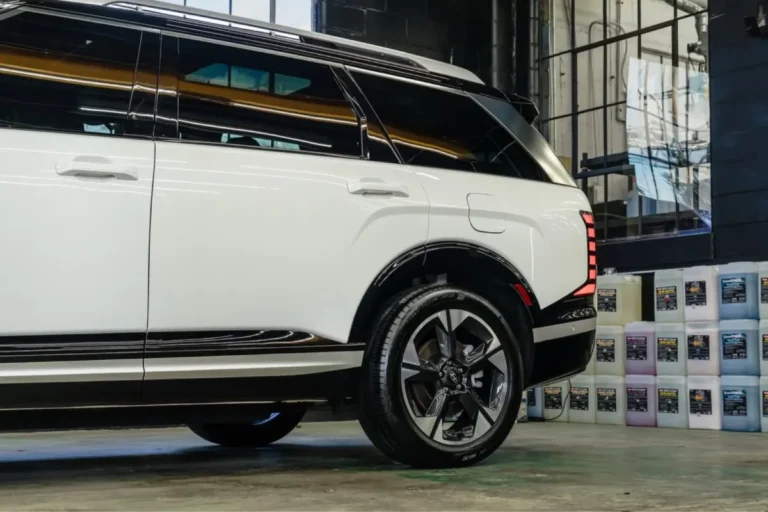 White SUV with dark window tint