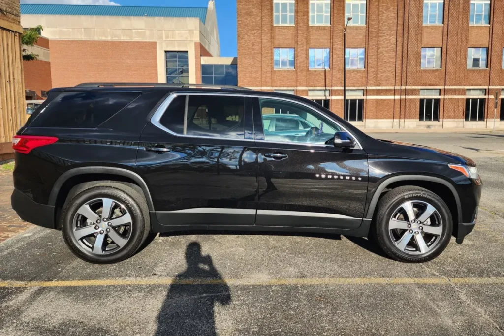 Black Chevrolet Traverse protected with professional ceramic coating.