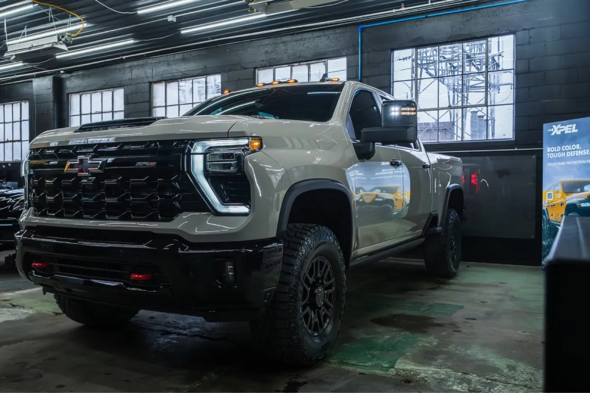 Chevrolet Silverado with paint protection film for durable paint protection.