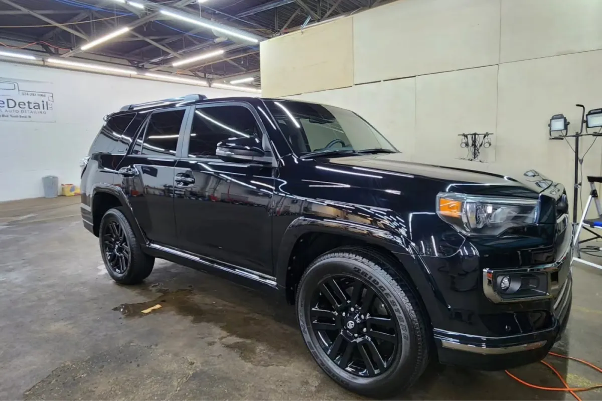 Black SUV with ceramic coating finish